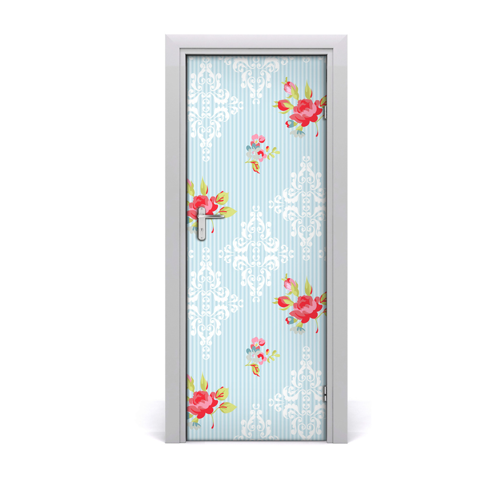 Sticker de porte Motif de roses