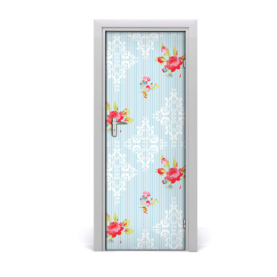 Sticker de porte Motif de roses