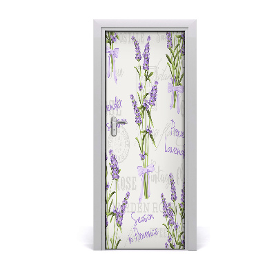 Autocollant porte Bouquet de lavande