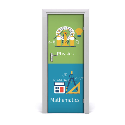 Sticker de porte Matières scolaires Mathématiques et physique