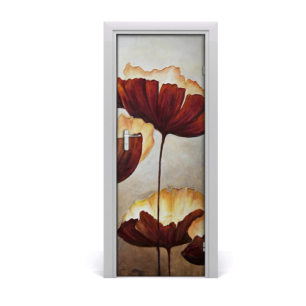 Sticker de porte Coquelicots