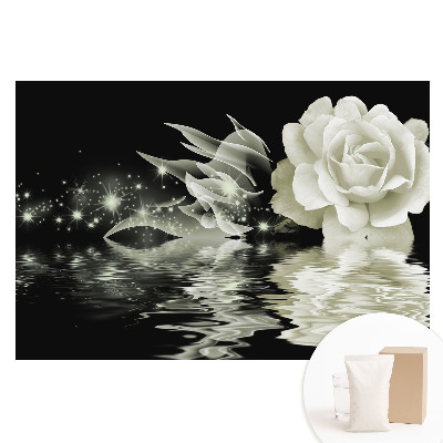 Papier peint photographique intissé Rose magique à effet lumineux