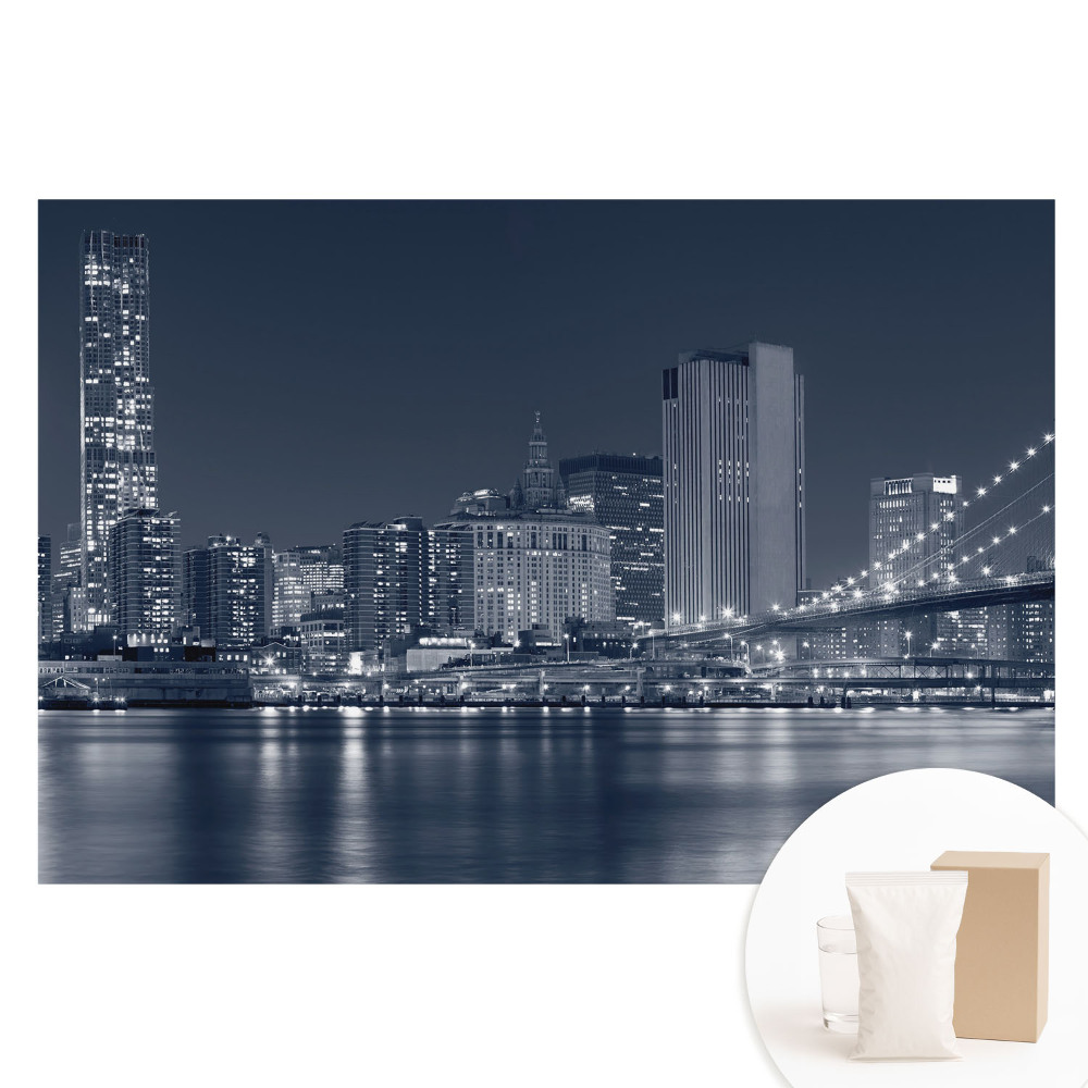 Papier peint photographique sur tissu non tissé Panorama nocturne de la ville