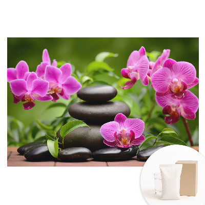 Papier peint intissé Fleurs et pierres harmonieusement agencées