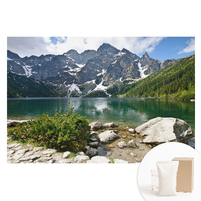 Papier peint photographique intissé Les montagnes se reflètent dans le lac