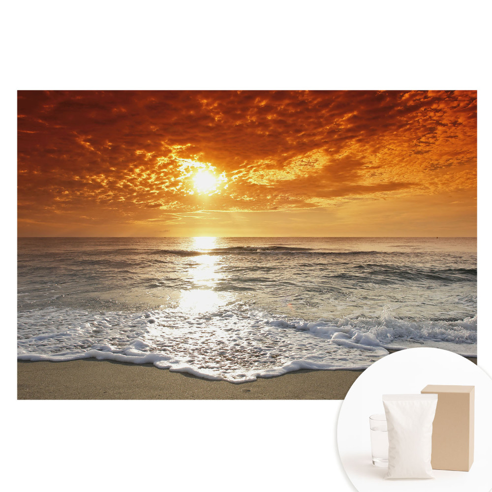 Papier peint photographique sur tissu non tissé Un magnifique coucher de soleil de paix