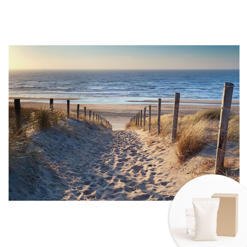 Papier peint photo grand format pour le mur Chemin à travers les dunes jusqu'à la mer