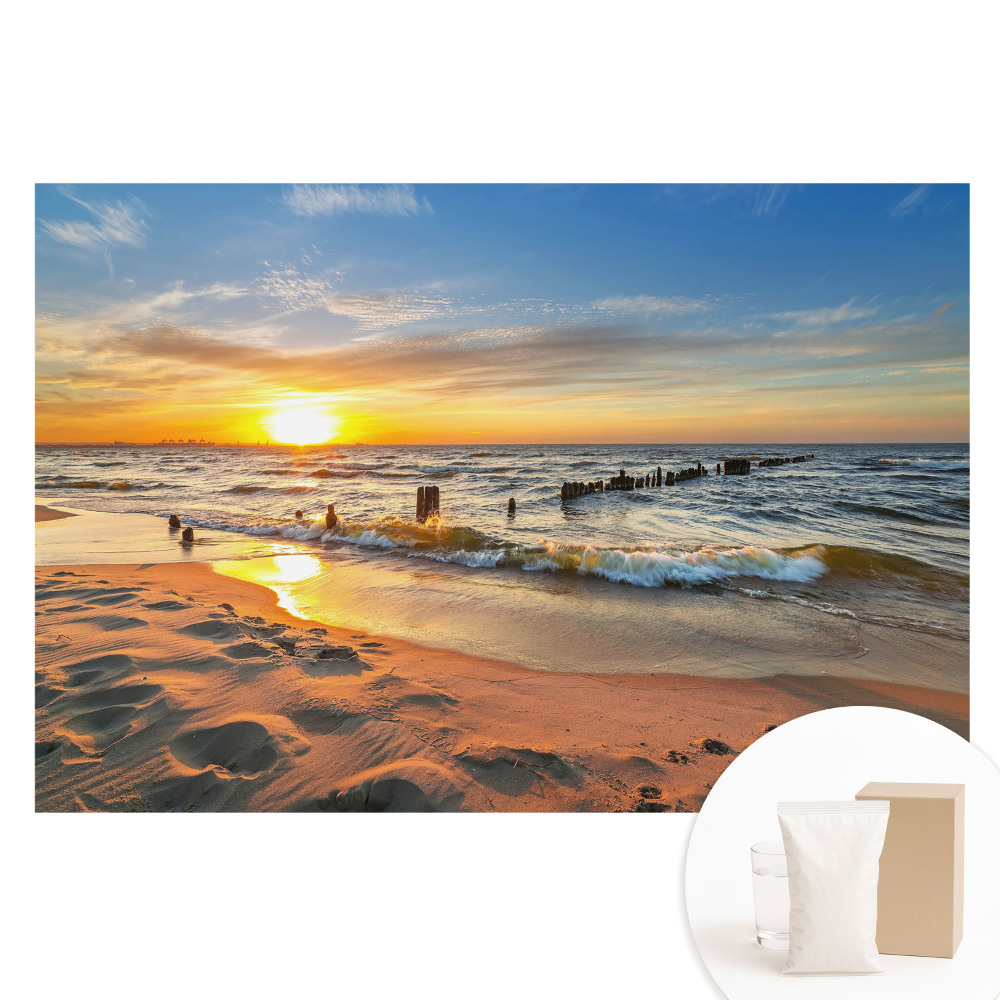 Papier peint intissé imprimé Coucher de soleil sur la mer