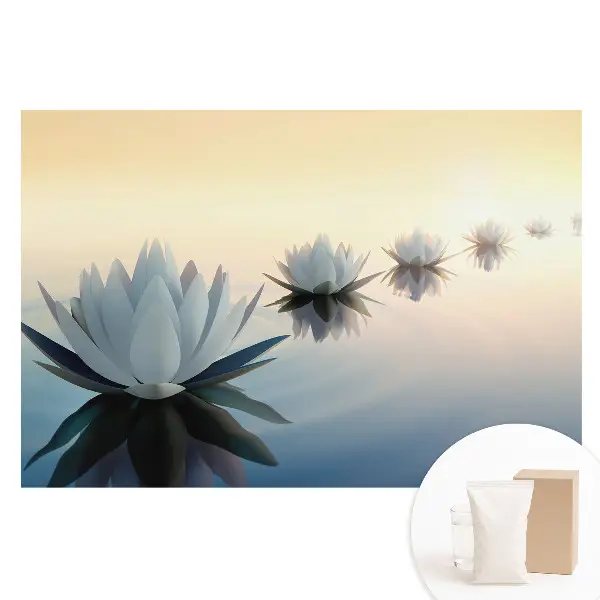 Papier peint panoramique intissé Lotus sur l'eau
