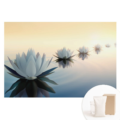 Papier peint photographique intissé Des lotus sur l'eau