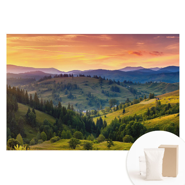 Papier peint photo sur tissu non tissé Collines pittoresques du paysage montagneux