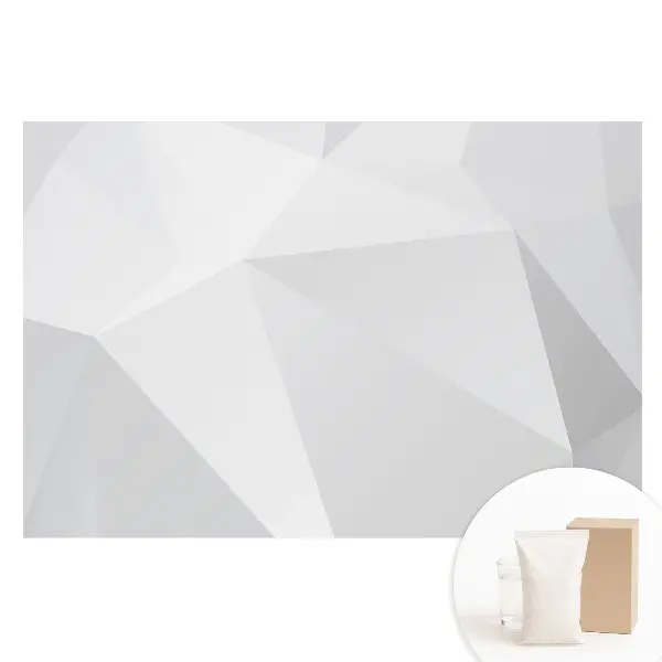 Papier peint panoramique intissé à motifs géométriques gris modernes