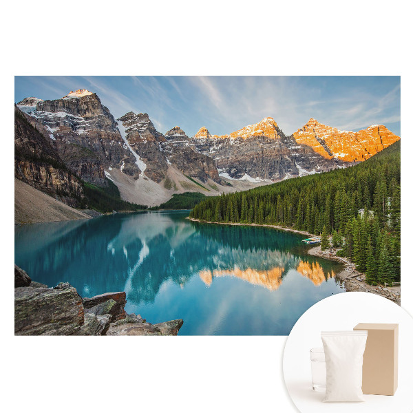 Papier peint photographique sur tissu non tissé Panorama montagneux avec un lac