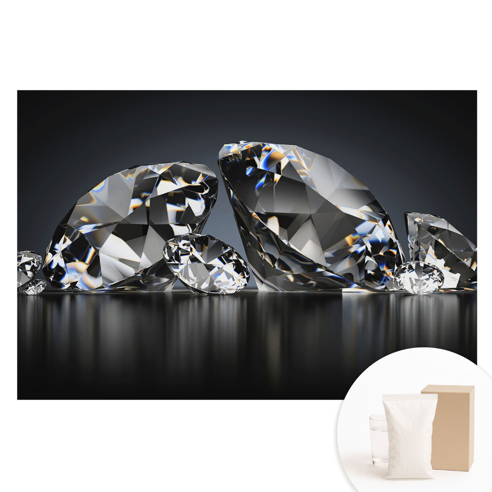 Papier peint intissé Cristaux étincelants, élégance parfaite