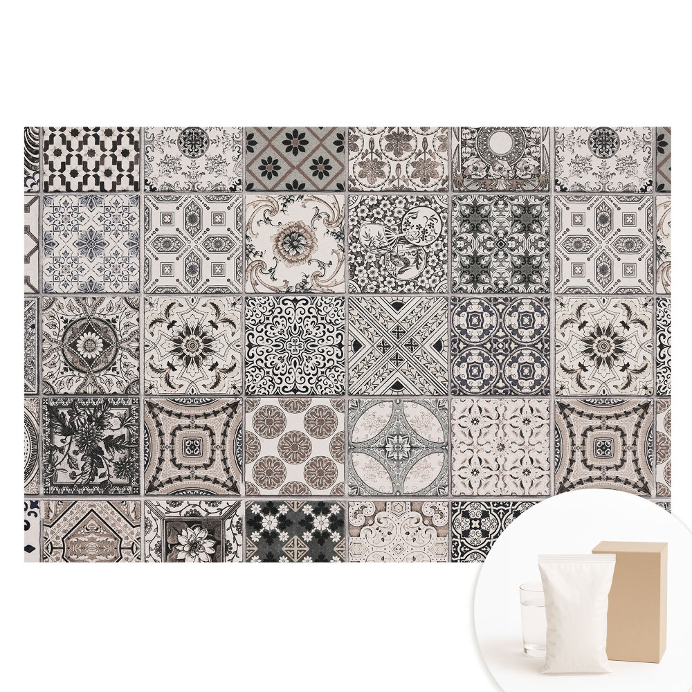 Papier peint photo grand format pour le mur Carreaux à motifs classiques