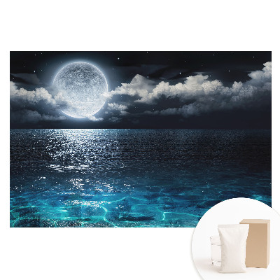 Papier peint photographique sur tissu non tissé Harmonie lunaire entre l'eau et le ciel