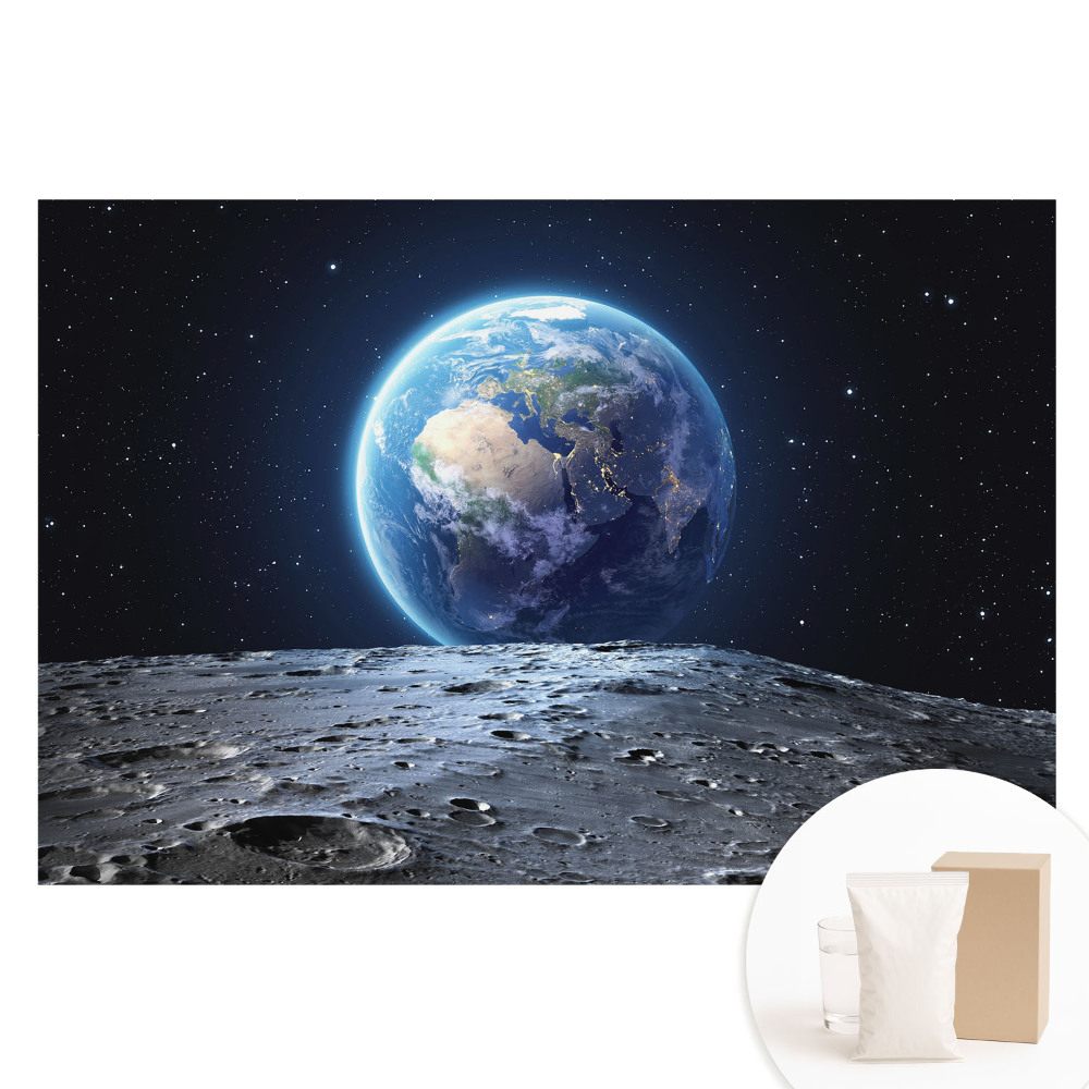 Papier peint intissé imprimé Vue étoilée depuis la lune