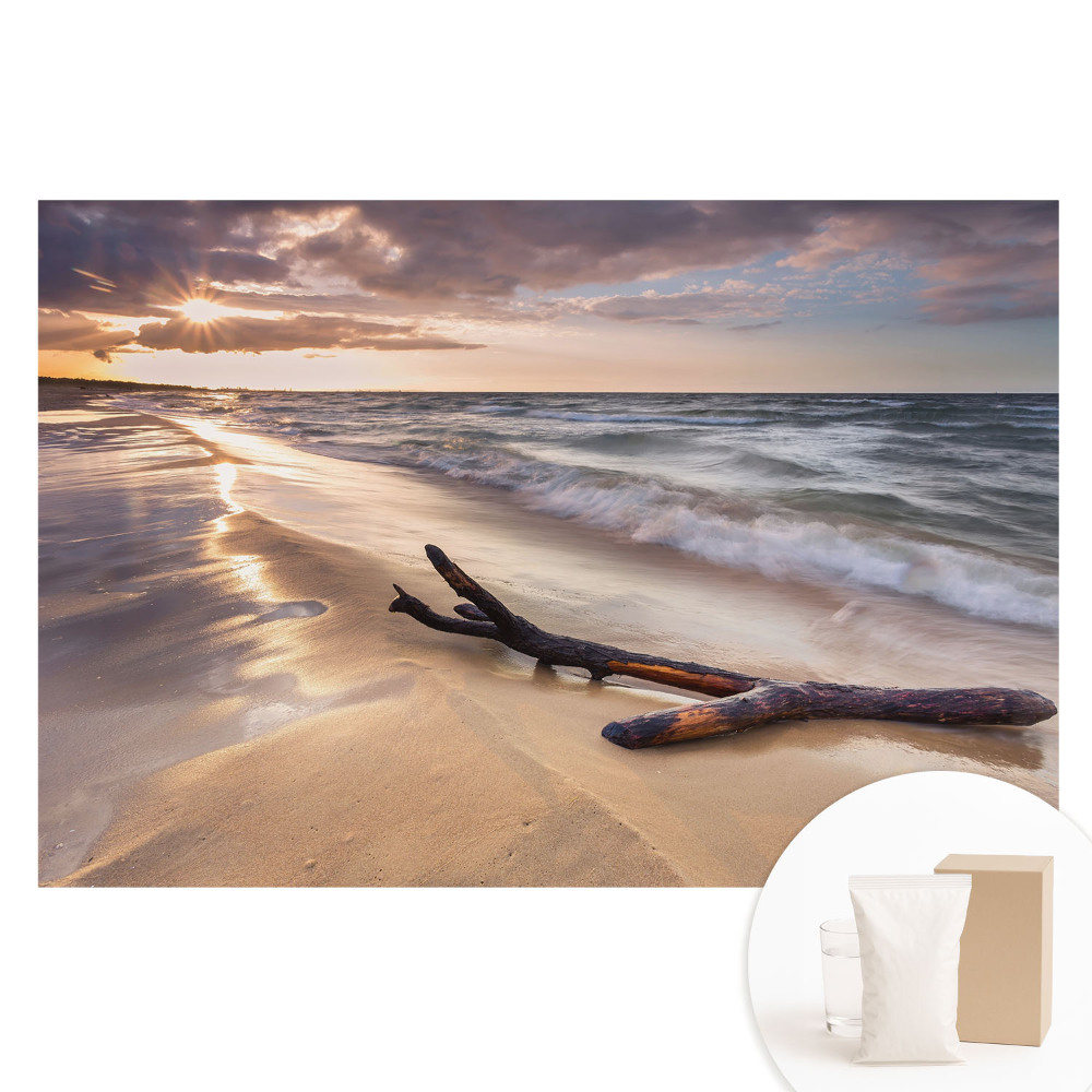 Papier peint photo grand format pour le mur Coucher de soleil sur la mer