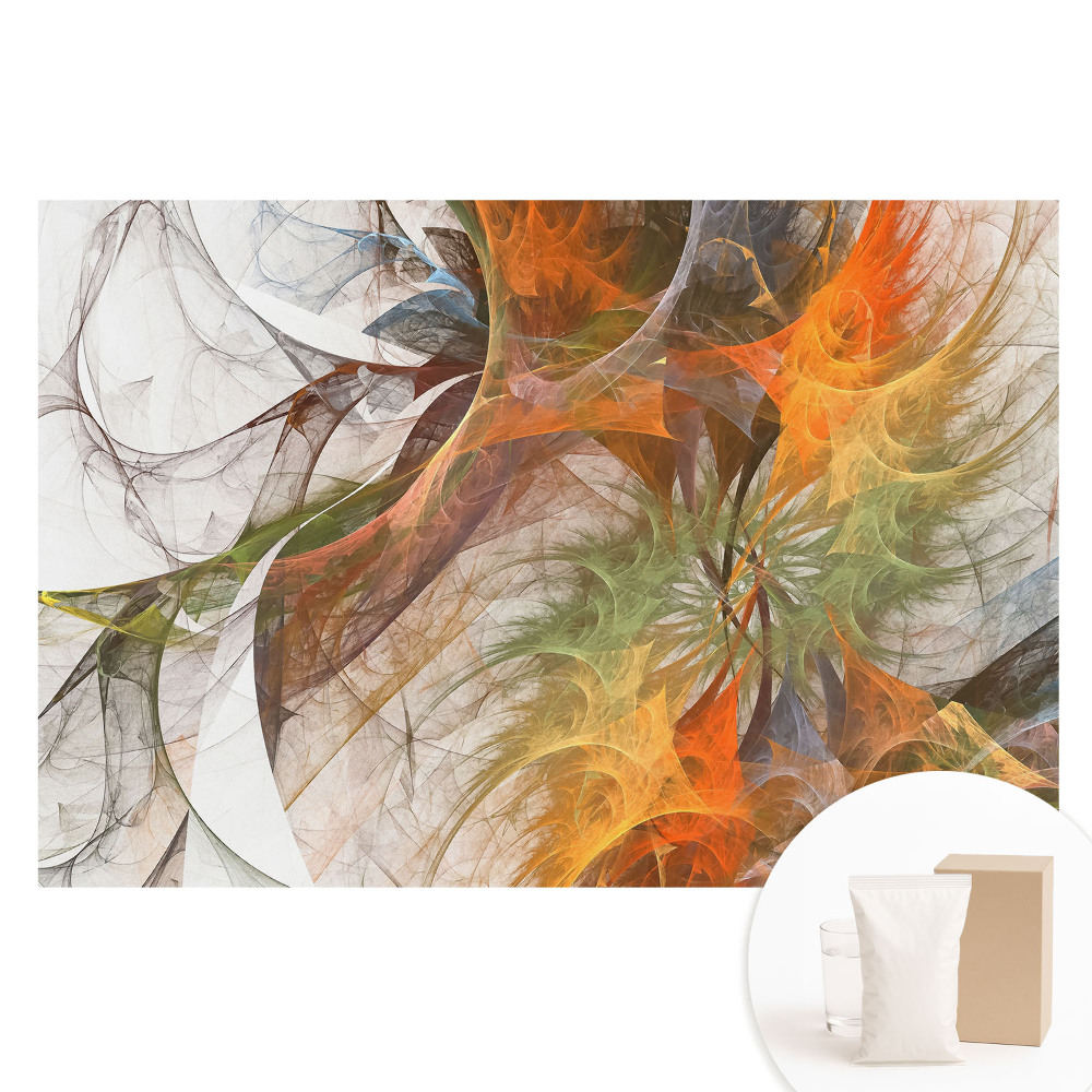 Papier peint photographique intissé Un kaléidoscope abstrait et coloré d'énergie