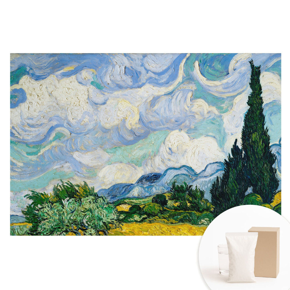 Papier peint photographique sur tissu non tissé Peinture de paysage dans le style post-impressionniste