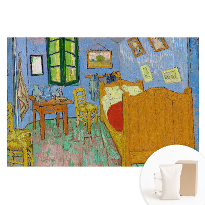 Papier peint intissé pour chambre au style rustique avec meubles en bois