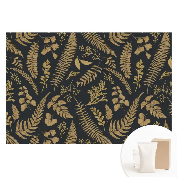 Papier peint intissé à motif botanique de feuilles