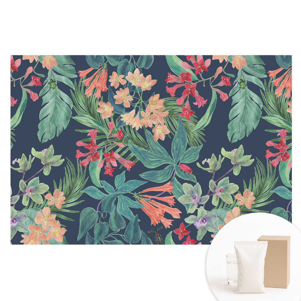 Papier peint photographique sur tissu non tissé Flore exotique, couleurs élégantes