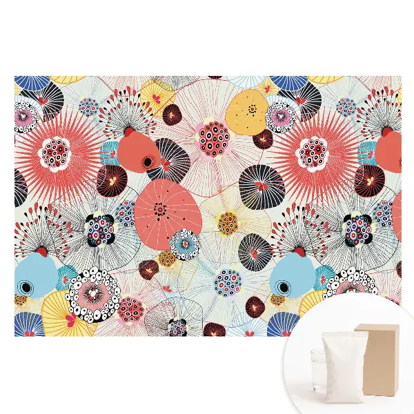 Papier peint panoramique intissé Énergie des couleurs motifs floraux