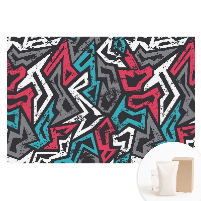 Papier peint intissé à motif graffiti géométrique style énergique