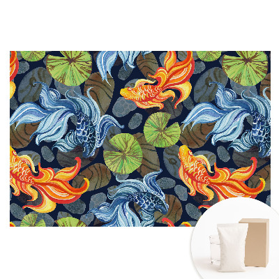 Papier peint photo sur tissu non tissé motif carpe koï énergique