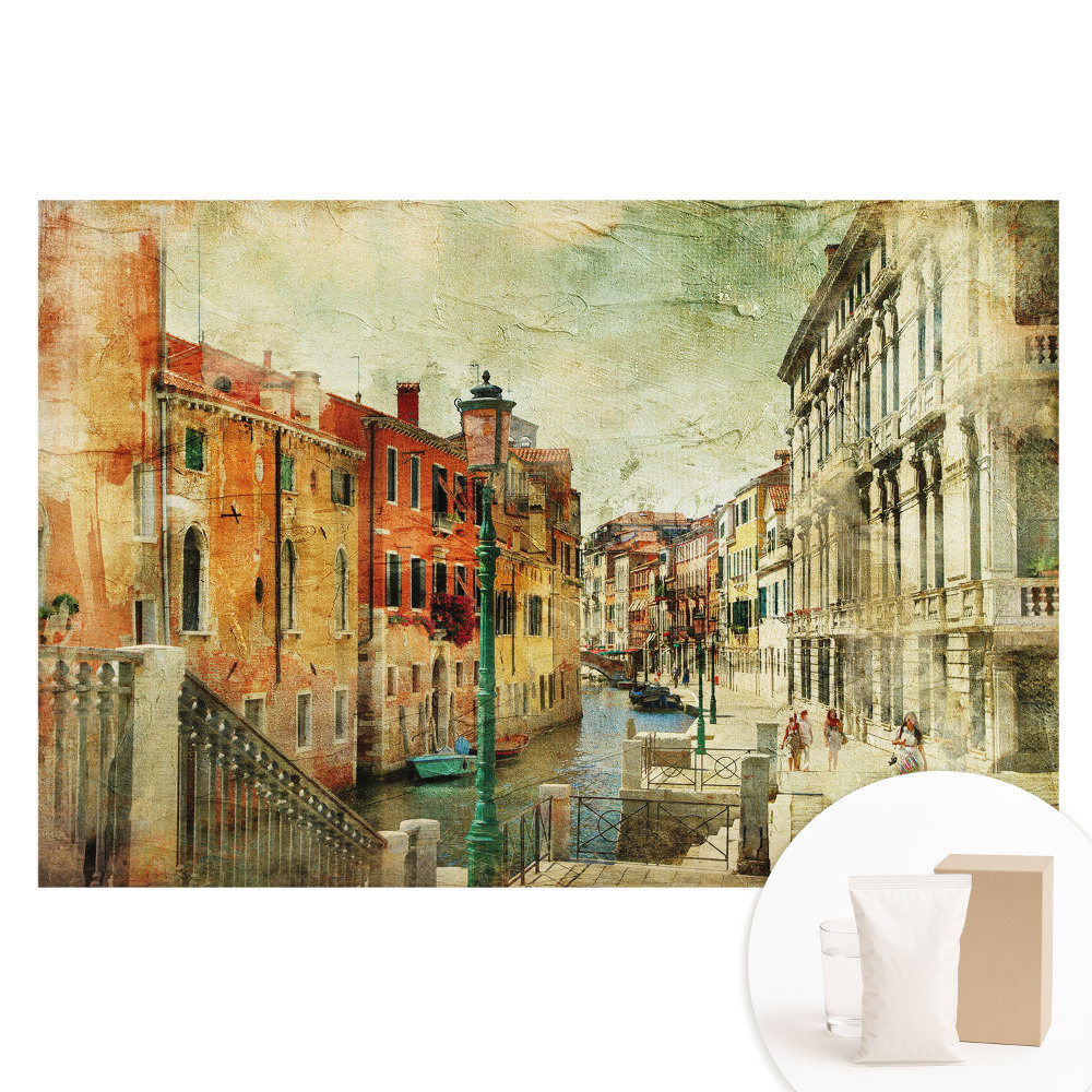 Papier peint photo sur tissu non tissé Rues charmantes empreintes de nostalgie