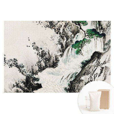 Papier peint panoramique intissé paysage de cascade orientale
