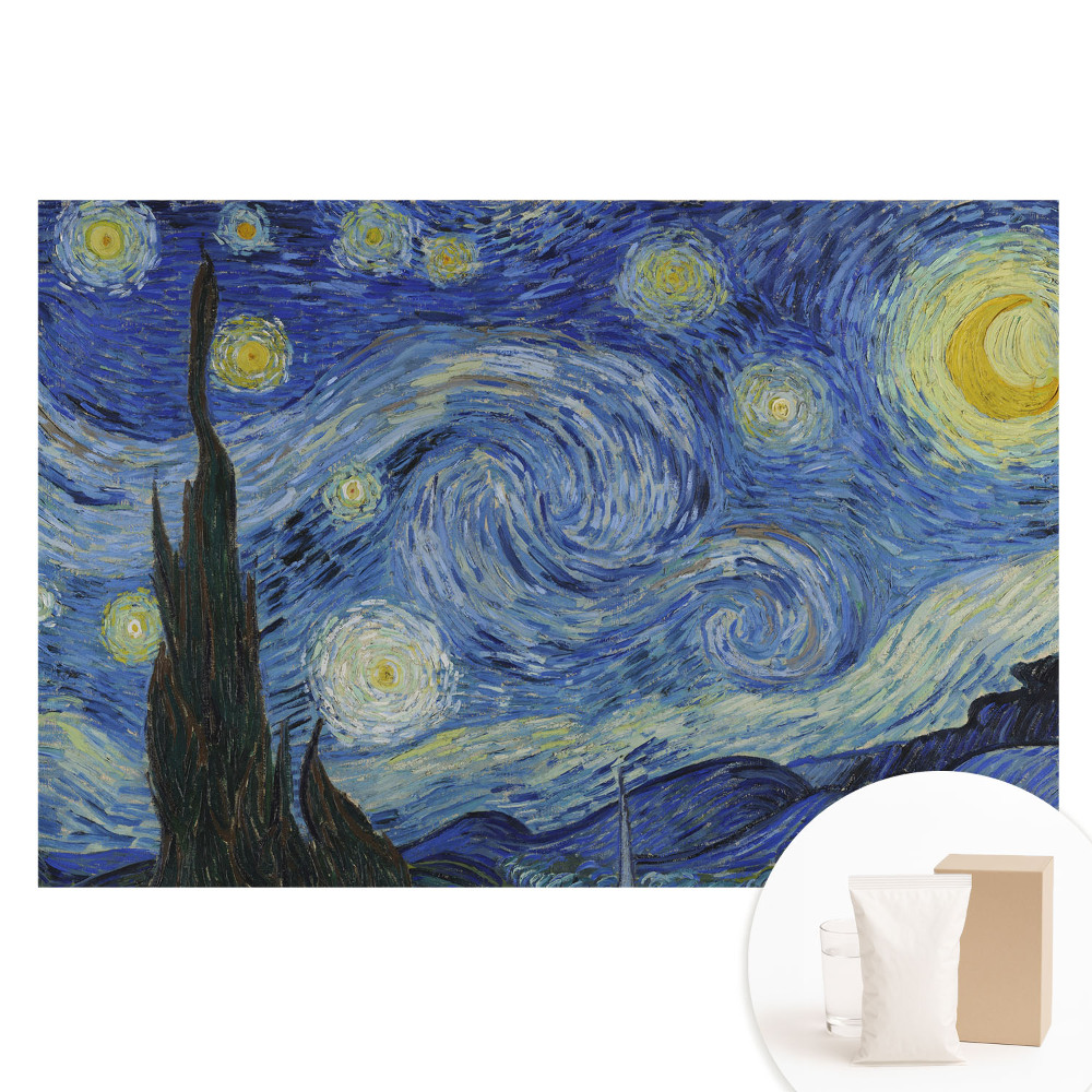 Papier peint photo grand format motif étoiles abstraites et nuages tourbillonnants