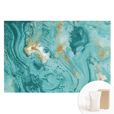 Papier peint photo intissé à motifs abstraits turquoise et élégance des couleurs