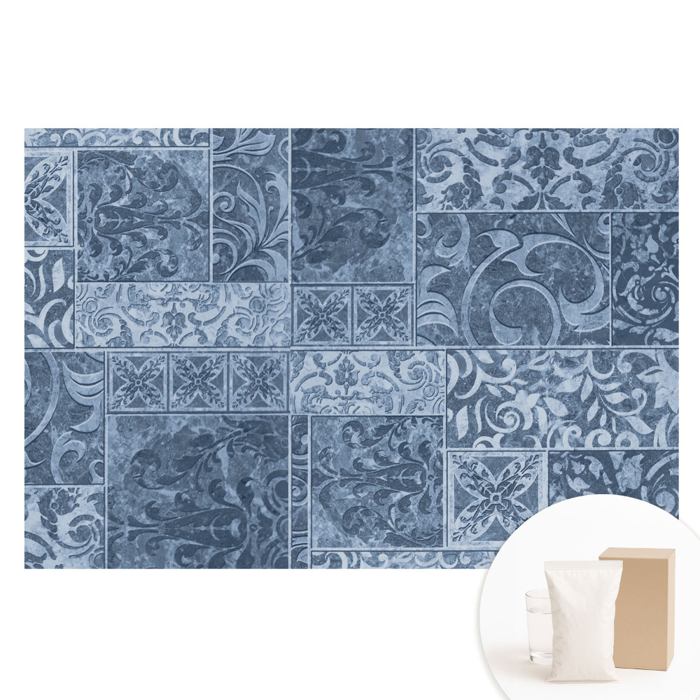 Papier peint photo grand format pour le mur Motif vintage bleu
