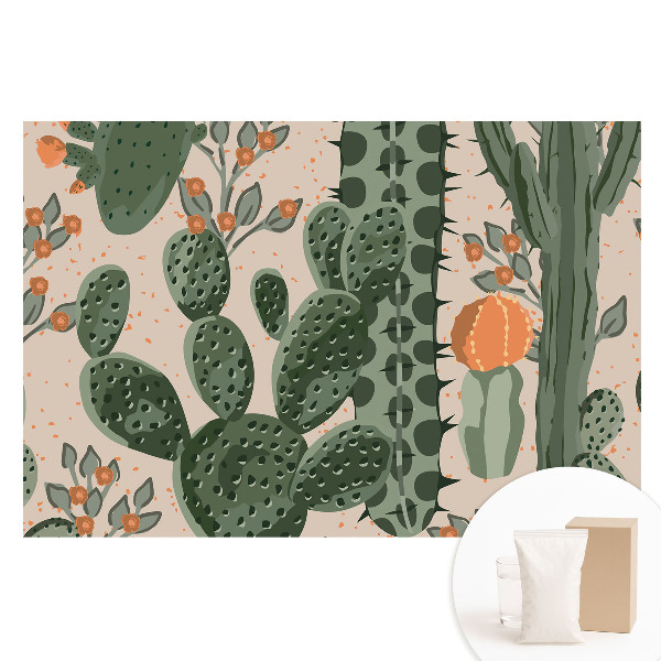 Papier peint intissé imprimé cactus à motifs modernes