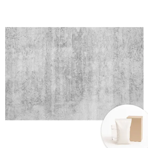 Papier peint panoramique intissé effet béton gris minimaliste
