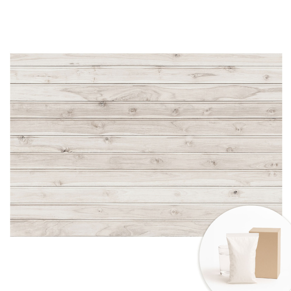 Papier peint photo sur tissu non tissé Planches de bois clair disposées horizontalement