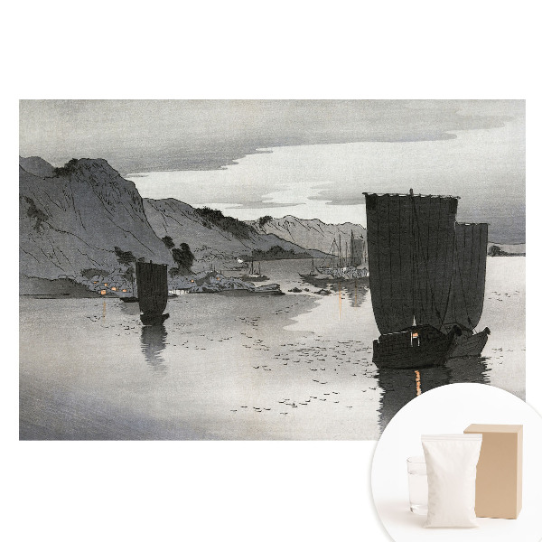Papier peint intissé Voiles et montagnes au crépuscule