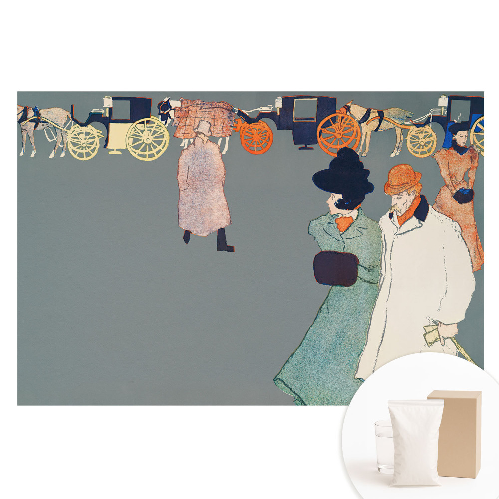 Papier peint intissé style illustration rétro nostalgique