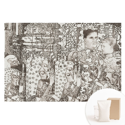 Papier peint photo grand format pour le mur Portraits classiques et motifs floraux