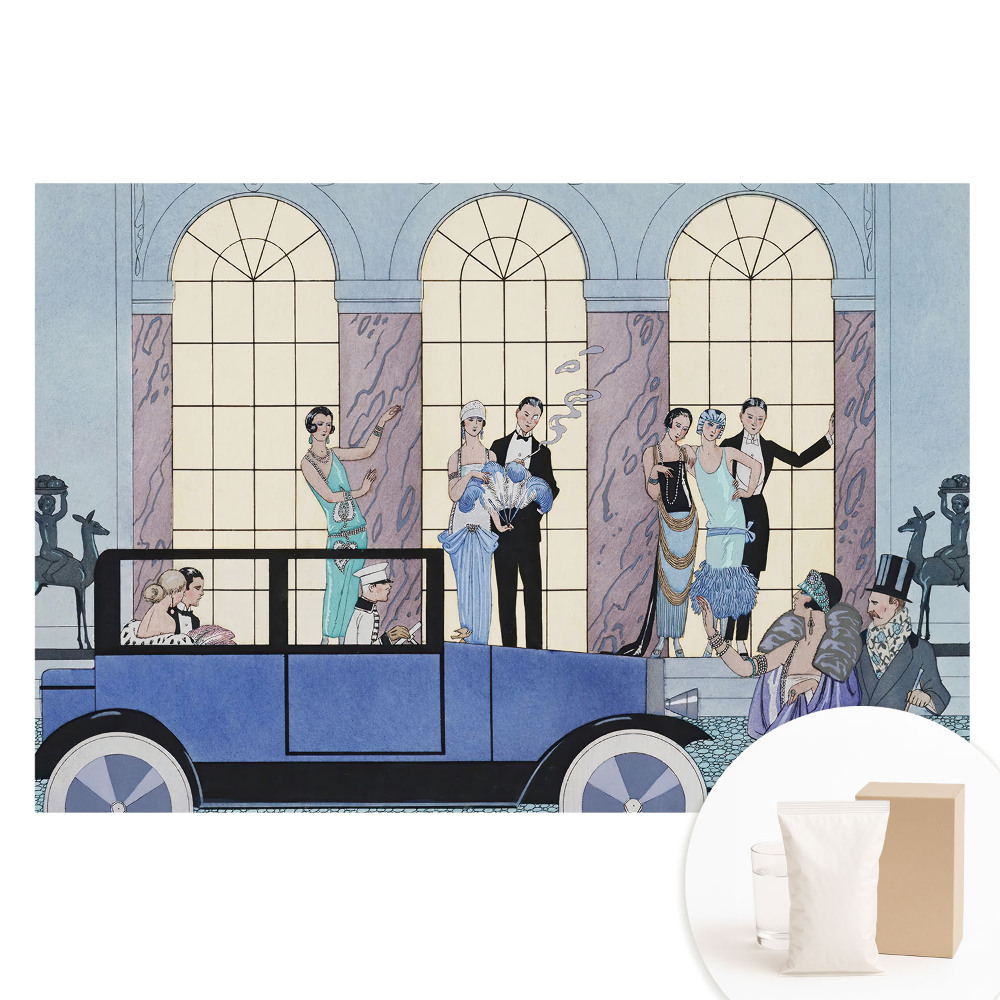 Papier peint intissé représentant des tenues élégantes et des personnages raffinés des années 1920