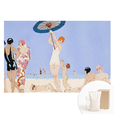 Papier peint photographique intissé Détente rétro à la plage
