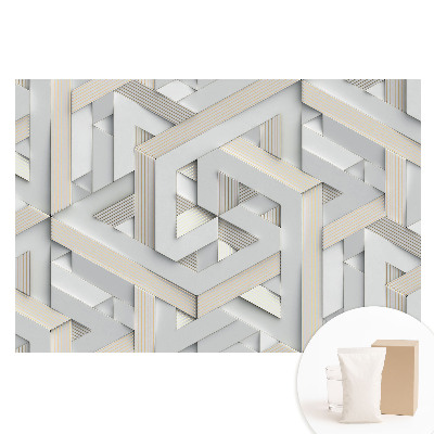 Papier peint intissé à motifs géométriques tridimensionnels