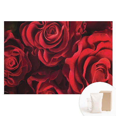 Papier peint intissé roses rouges élégantes