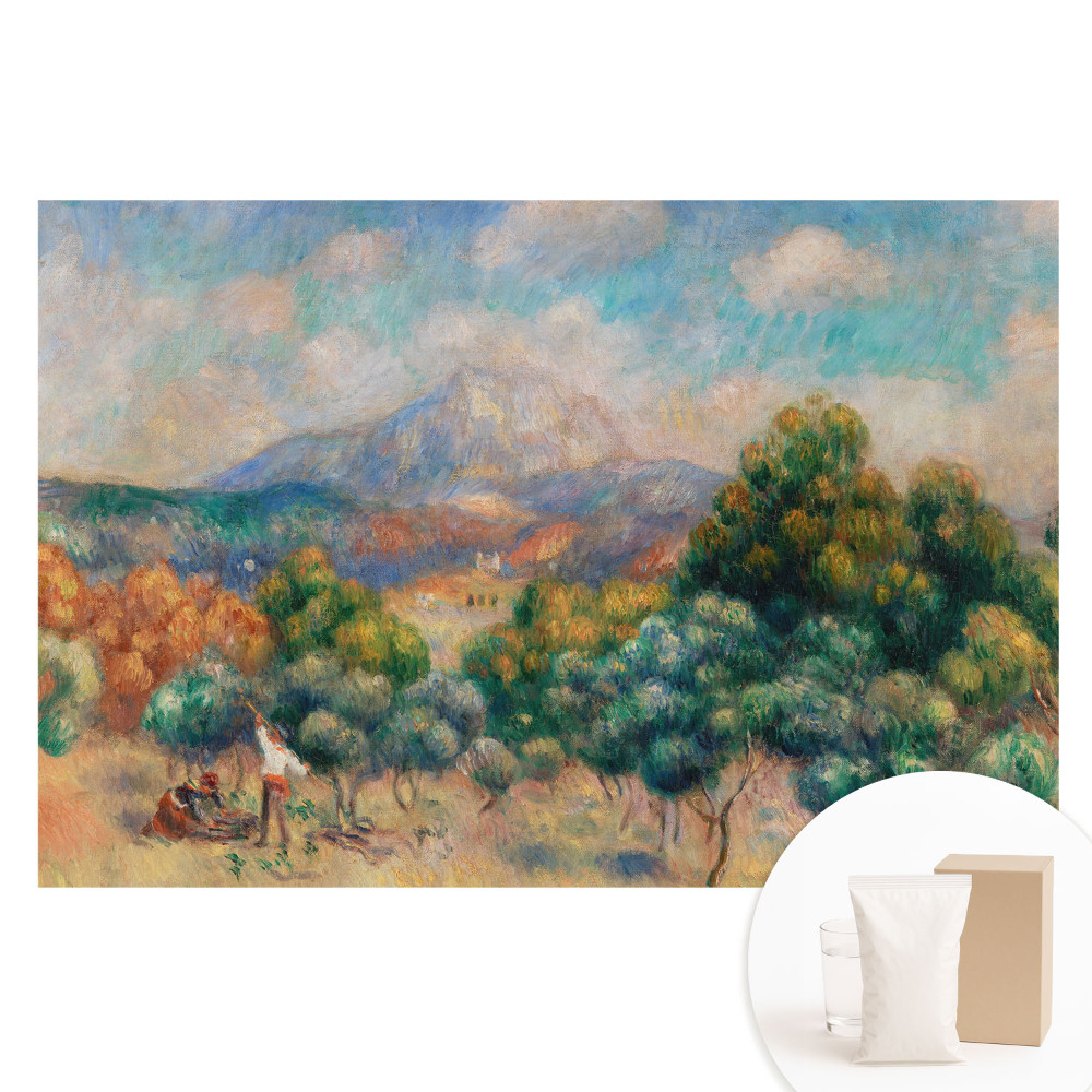 Papier peint photo imprimé sur tissu non tissé Paysage coloré avec la nature des montagnes
