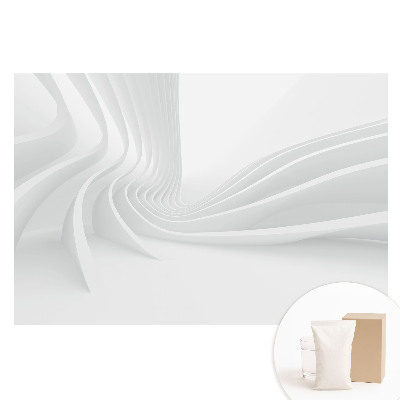 Papier peint photo grand format pour le mur Lignes blanches modernes en mouvement