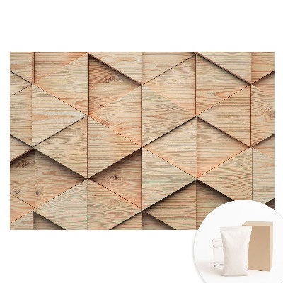 Papier peint intissé panneaux géométriques en bois de style moderne