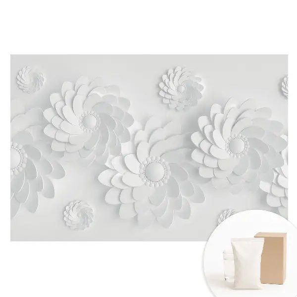Papier peint intissé photographique Spirales florales style moderne