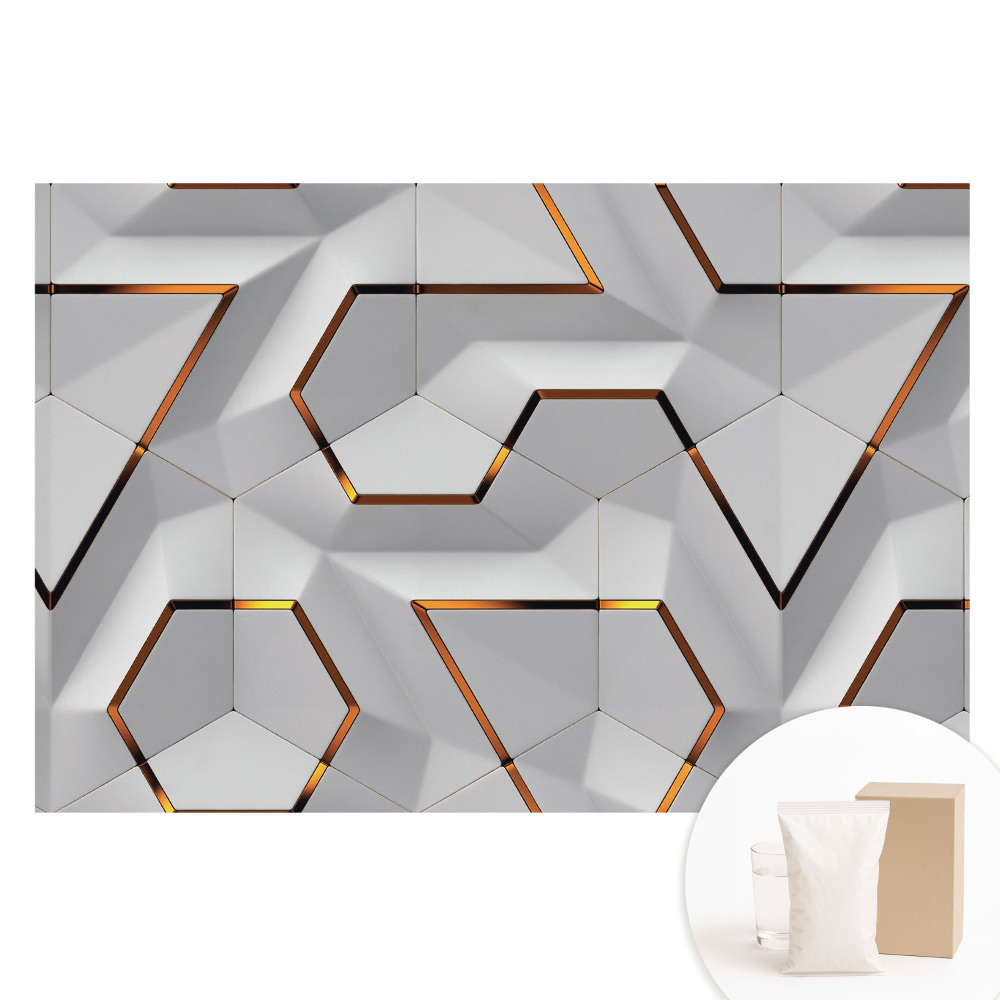 Papier peint intissé agencement spatial géométrique moderne
